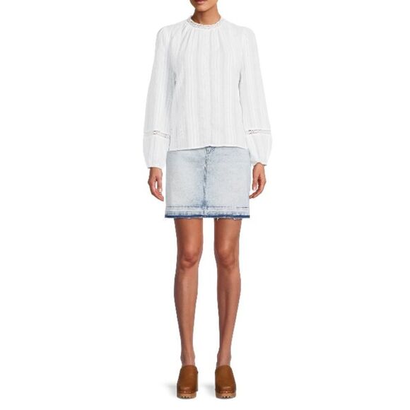 Women’s Denim Acid Washed Comfy Released Hem Mini Shirt Size 18 - Picture 11 of 11